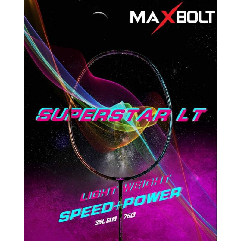 Maxbolt Superstar LT Rainbow Limited Edition Badminton Racket - Ali Sports