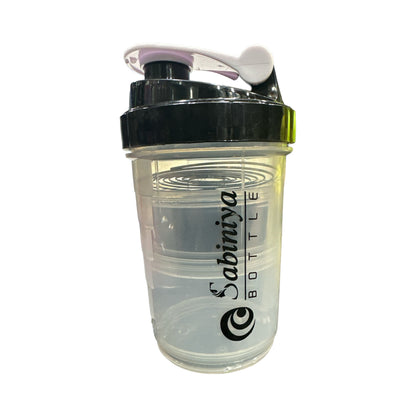 Protein Shaker 500ml Bottle with 3 Compartments - Ali Sports