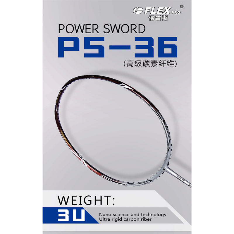 Flex Pro Power Sword PS-36 Badminton Racket - Ali Sports