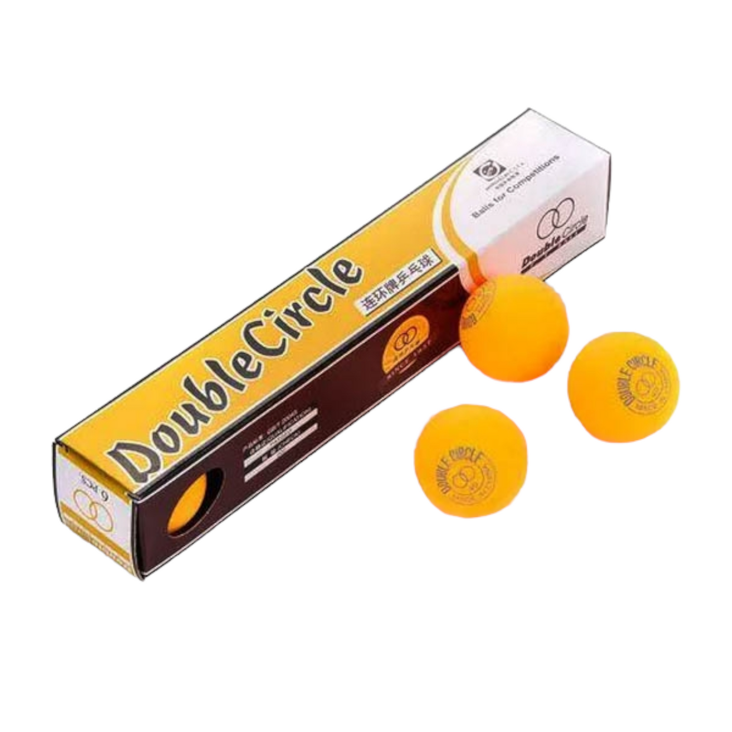 Double Circle Table Tennis Balls (Pack of 6) - Ali Sports