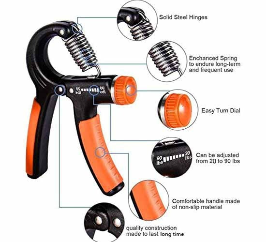 Adjustable hand online gripper